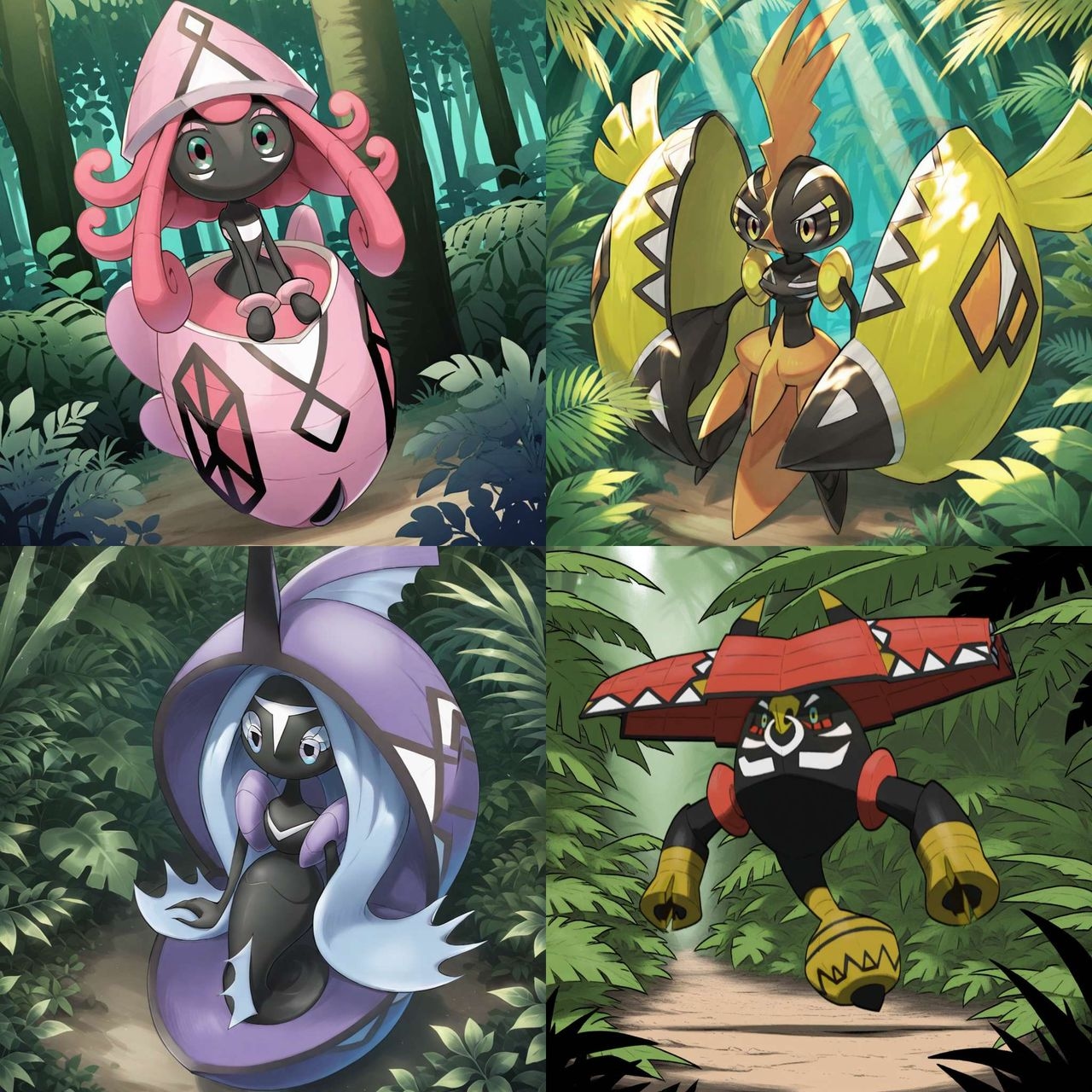 «Защитники Региона Алола» Tapu Koko, Fini, Lele, Bulu 6x31